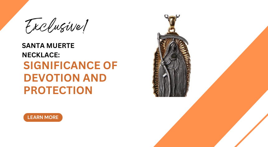 Santa Muerte Necklace Gold | Santa Muerte Necklace Silver